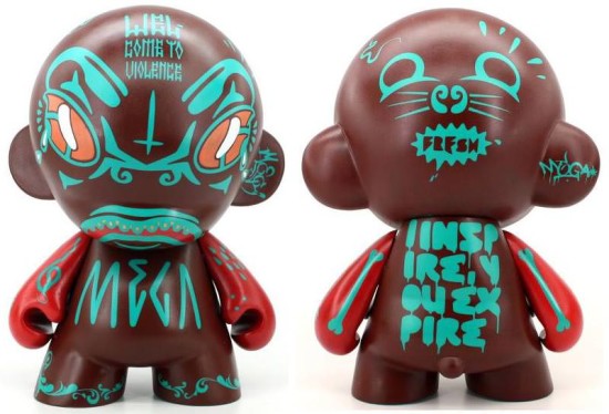 Munny vinyl toy from Kidrobot by the artist megaMega art