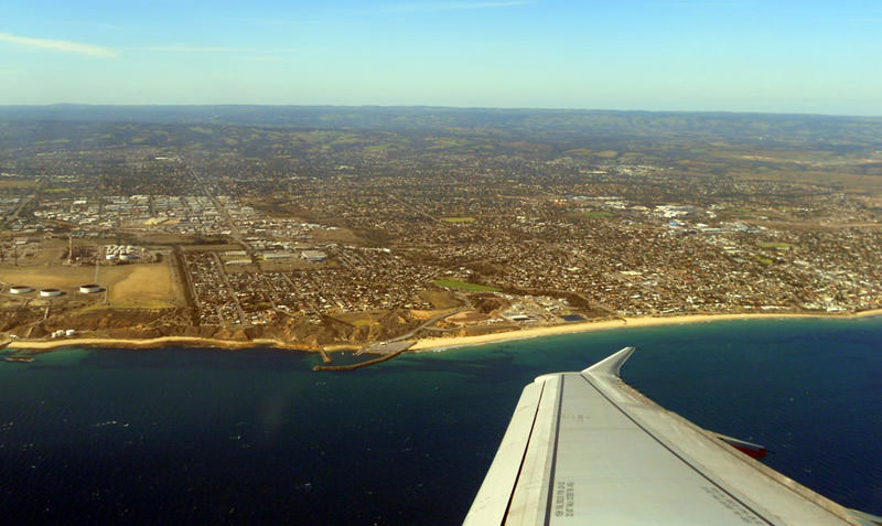 aerial view of the city of adelaide