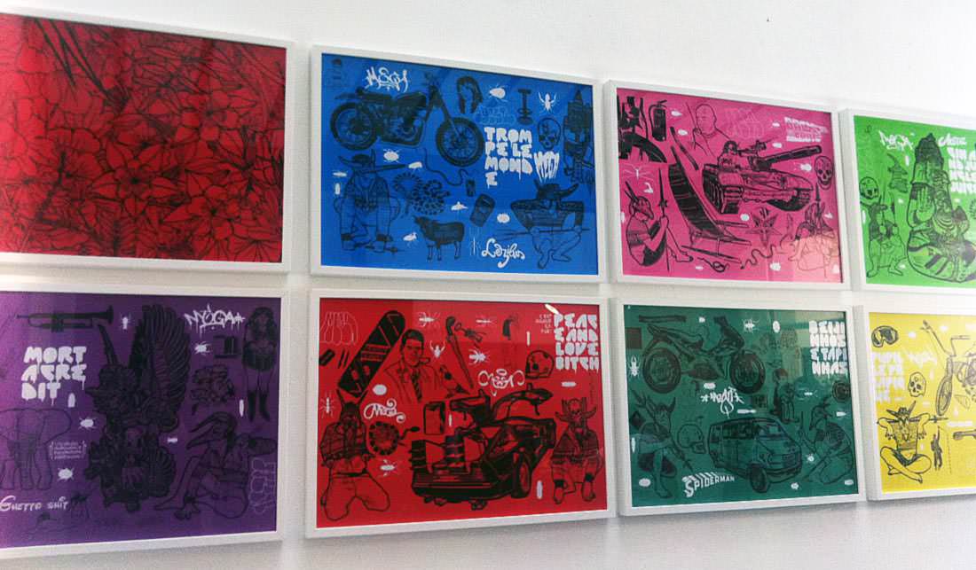 Screen printed posters exhibited at Sergeant Paper gallery in Paris