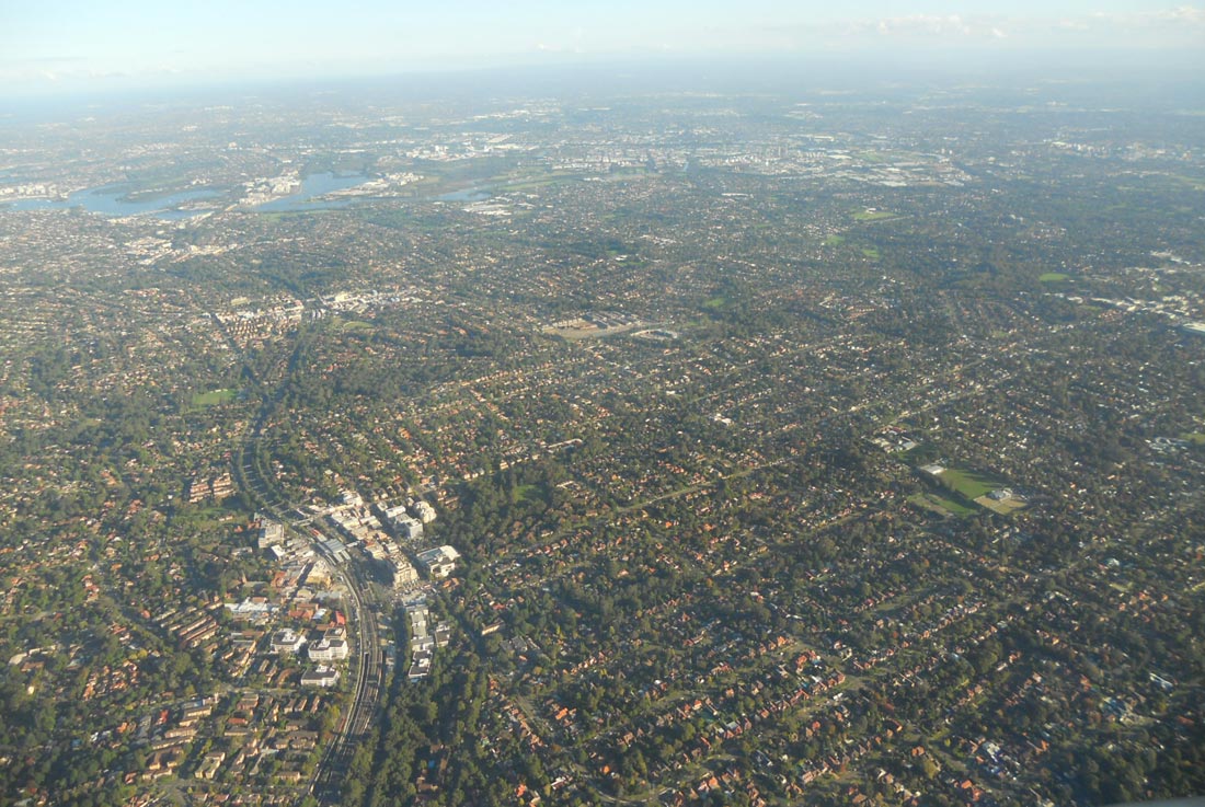 Aerial view Sydney